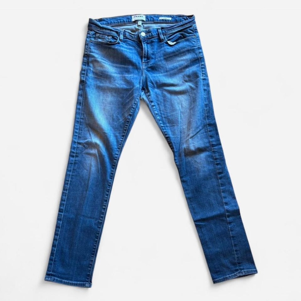 FRAME Le Garcon Jeans Women Size 29 Medium Wash Slim Straight Leg Denim
